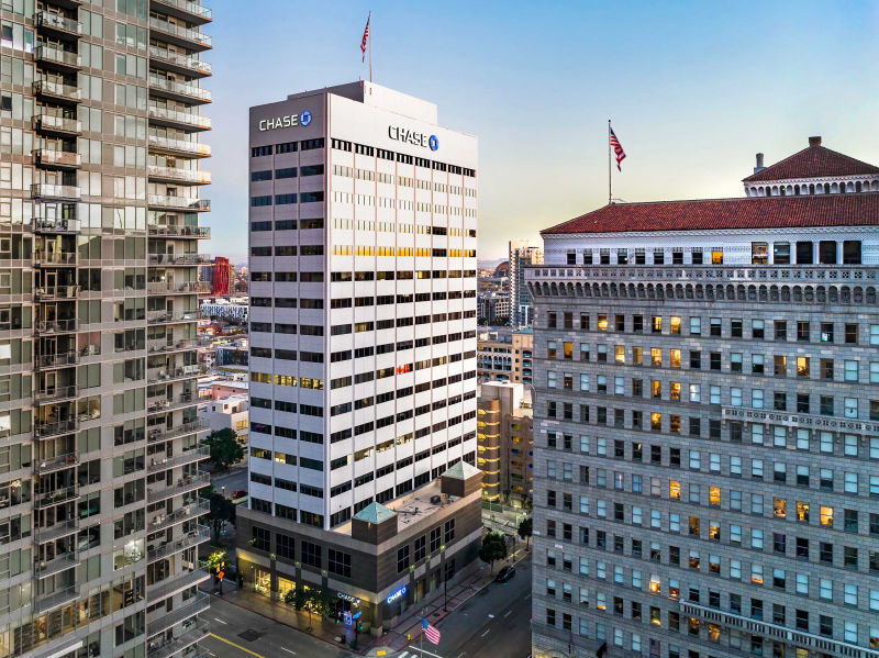707 Broadway - San Diego, California. Aerial Photography by Alan Blakely. 