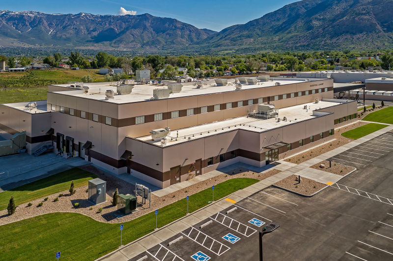Food Processing Plant - Harrisville, Utah. Aerial Photography by Alan Blakely.
