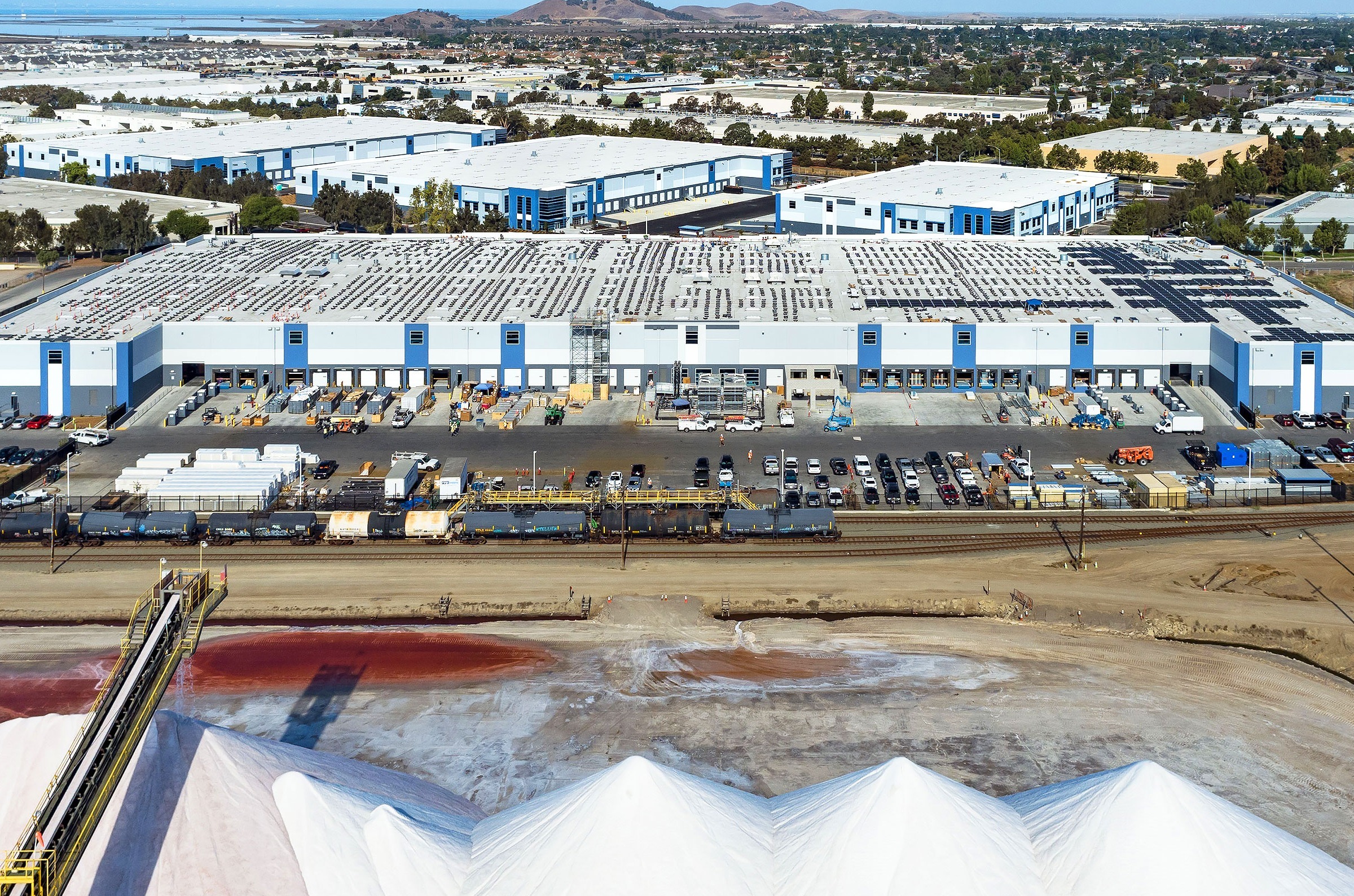Commercial Buildings - Newark, California. Aerial Photography by Alan Blakely.