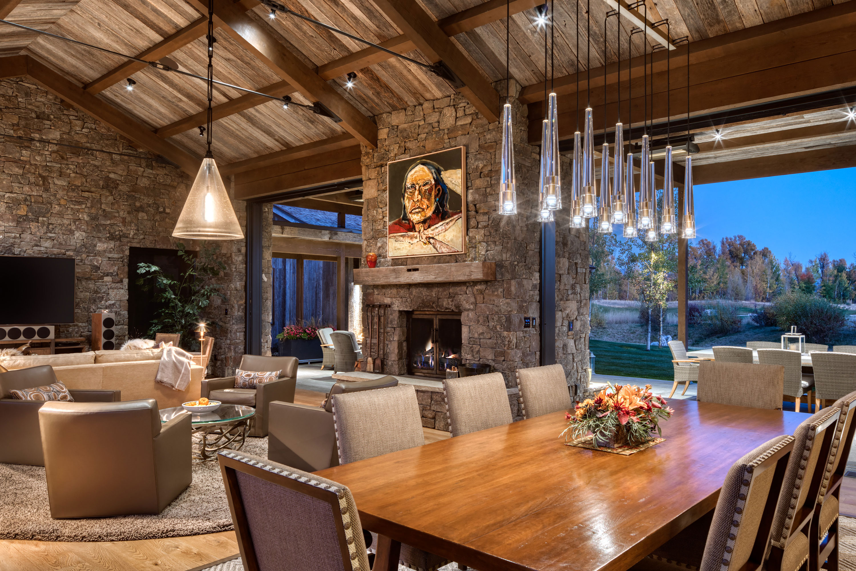 Mountain Estate Home - Jackson, Wyoming. Architectural Photography by Alan Blakely. 