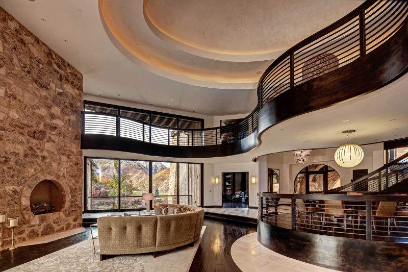 Estate Home - Provo Canyon, Utah. Architectural Photography by Alan Blakely. 