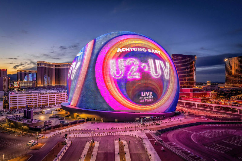 The Sphere - Las Vegas, Nevada. Aerial Photography by Alan Blakely. 