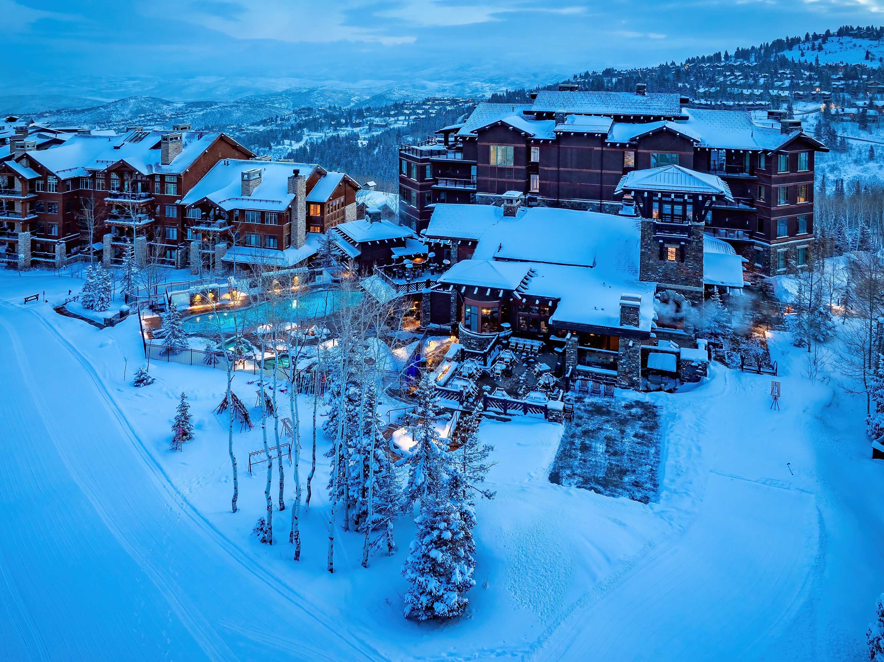 Talisker Club Tower Residences - Park City, Utah. Aerial Photography by Alan Blakely. 